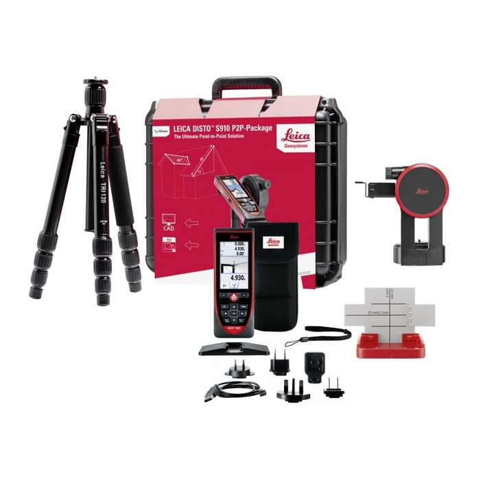 Set Telemetru Laser 300m Avansat, Disto S910 - Leica-887900