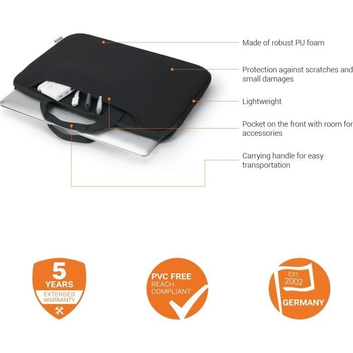 Husa Dicota pentru notebook BASE XX Plus 13,3" neagra (D31789) (D31789)