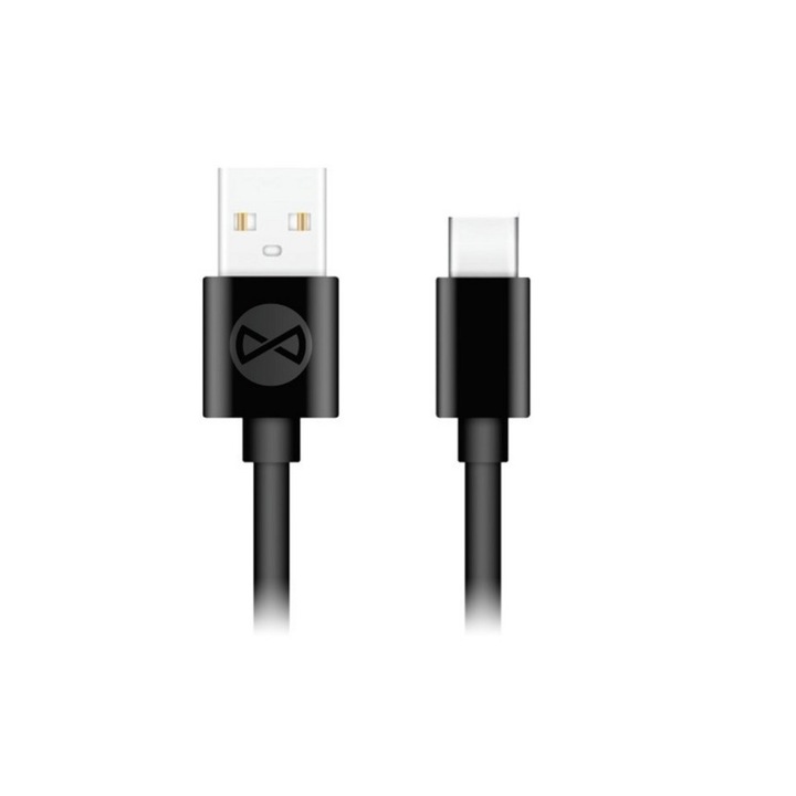 Forever usb - usb-c kábel 1,0 m 3a fekete