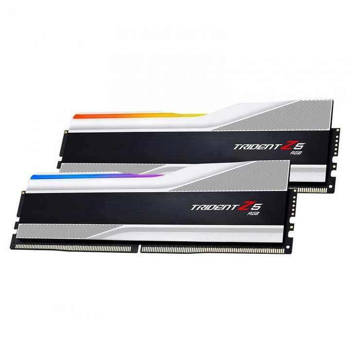 Memorie RAM, G.SKILL, 32GB, DDR5, 8000MHz, 2x16GB, Trident Z5 RGB, Argintiu