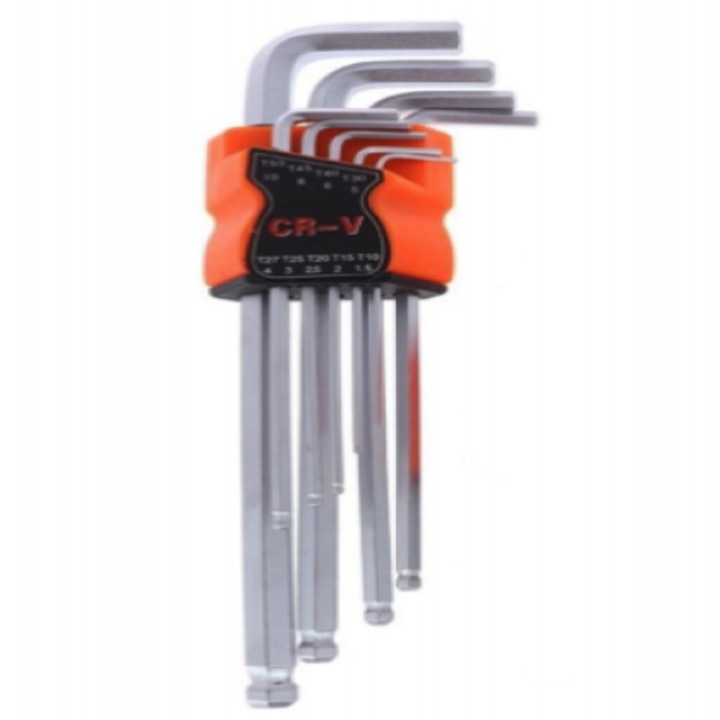 Set 9 chei hexagonale tip imbus cu capat sferic lungi 1.5-10mm