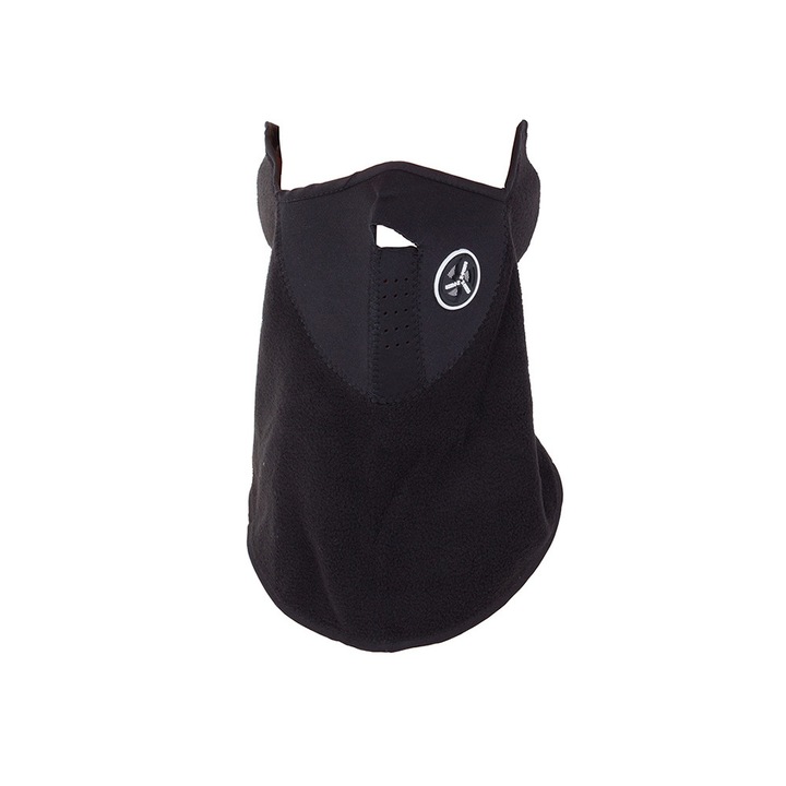Masca termica tip cagula din neopren si polar, ideala pentru ski sau moto, 57x25cm, neagra
