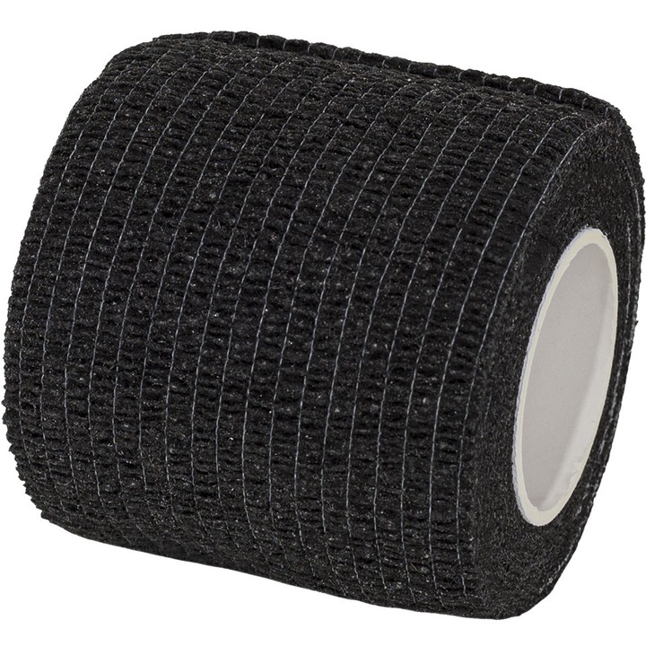 Banda Adeziva Camuflaj Airsoft Neagra 4,5m Mil-Tec