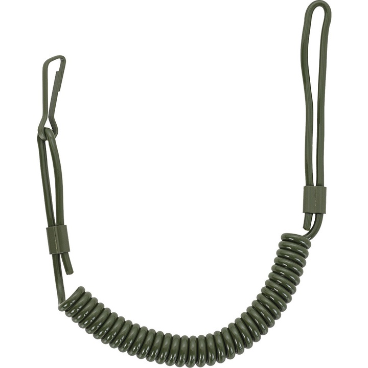 Cordon Siguranta Airsoft Lanyard Spiralat Olive Mil-Tec