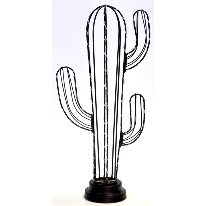 Lampa LED, alimentata cu baterie, Cactus, Loft, 43,5 x 21,5 cm