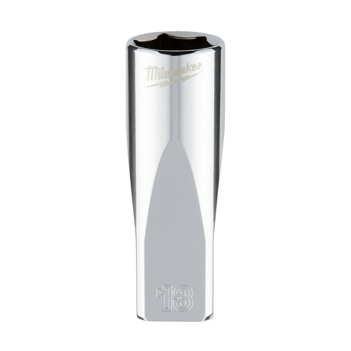 Cheie tubulara lunga, Milwaukee, 13 mm, 1/4" hex, Argintiu