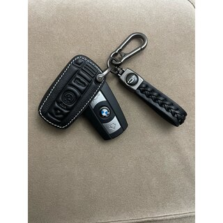 KUNIO Custodia In Pelle Per Chiave BMW - Adatta Per Serie 1, 3, 5, 6, 7, X1, X5, X6, Z4, E90, E60, E70 - Protezione 360°