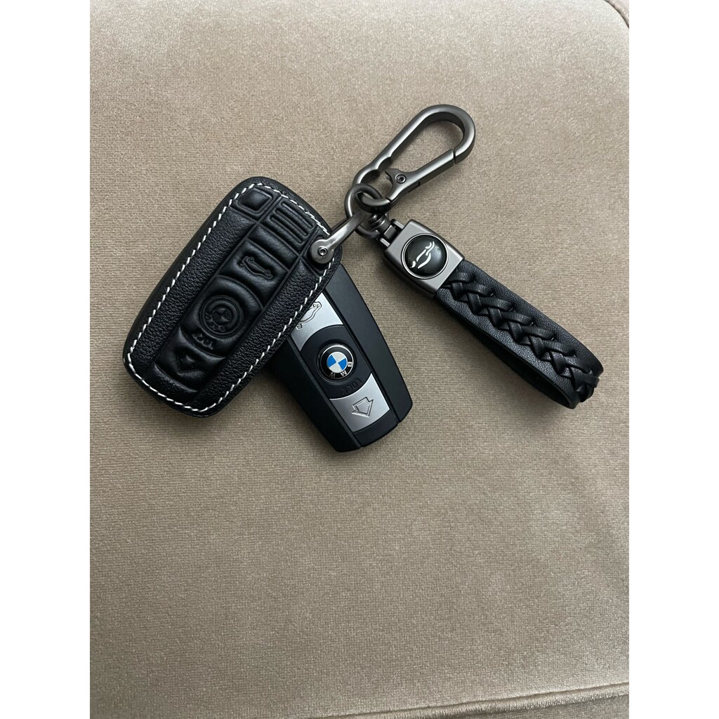 KUNIO Custodia In Pelle Per Chiave BMW - Adatta Per Serie 1, 3, 5, 6, 7, X1, X5, X6, Z4, E90, E60, E70 - Protezione 360°