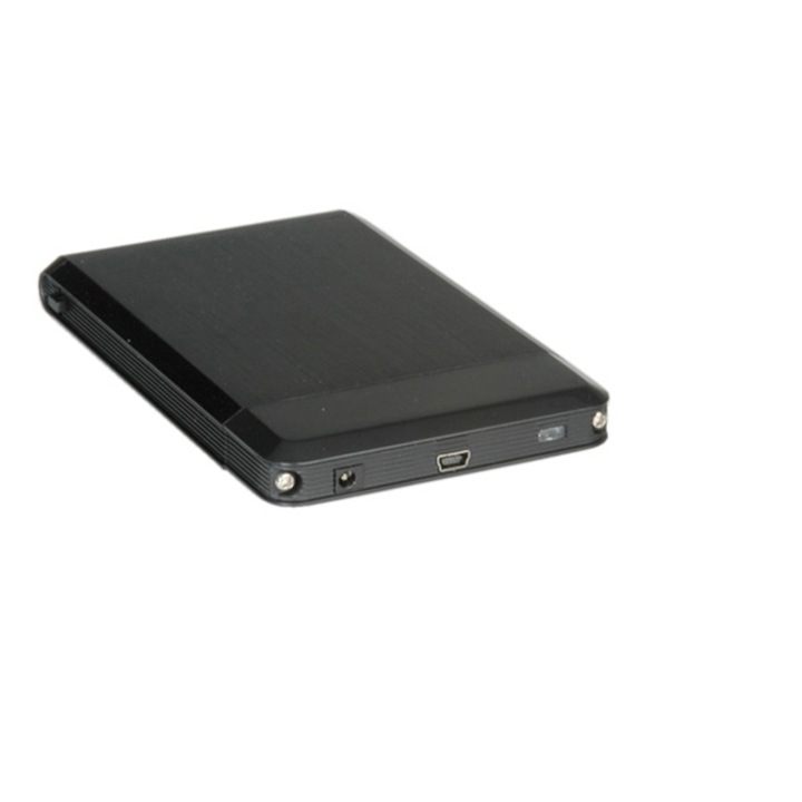 Carcasa pentru hard disk extern, Roline, U2.0-to-SATA2.5", Negru