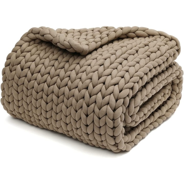 Одеяло, WCB-01, Ръчно тъкано, 152x203 см, Бежово