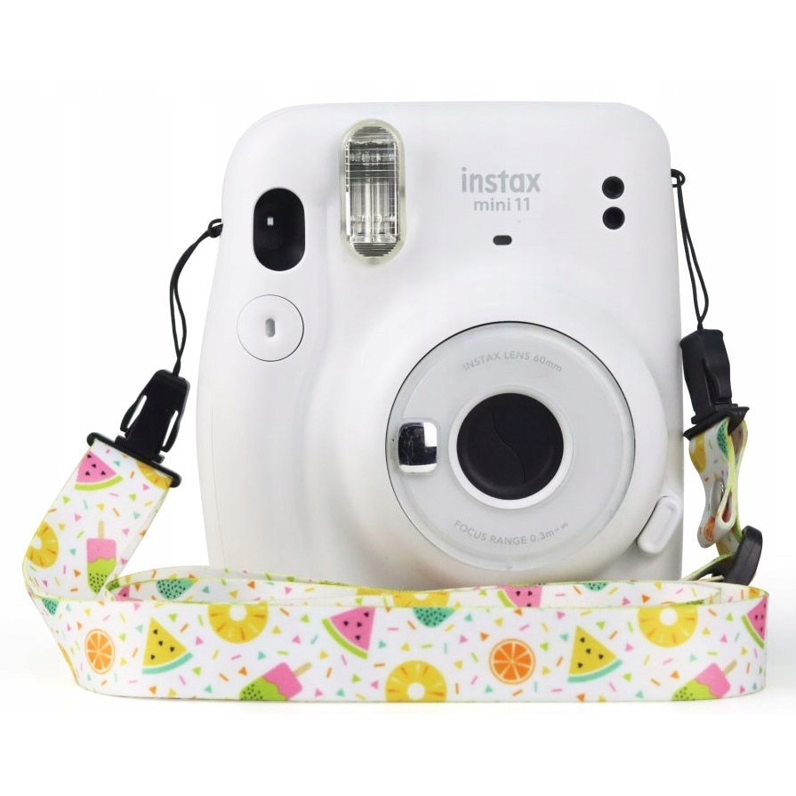 Custodia In Pelle Sintetica Per Fujifilm Instax Mini - Blu, Con Passante