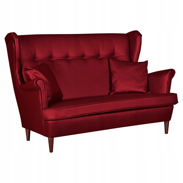 Canapea dubla Family Furniture, Stil scandinav, Velur/Lemn, Multicolor