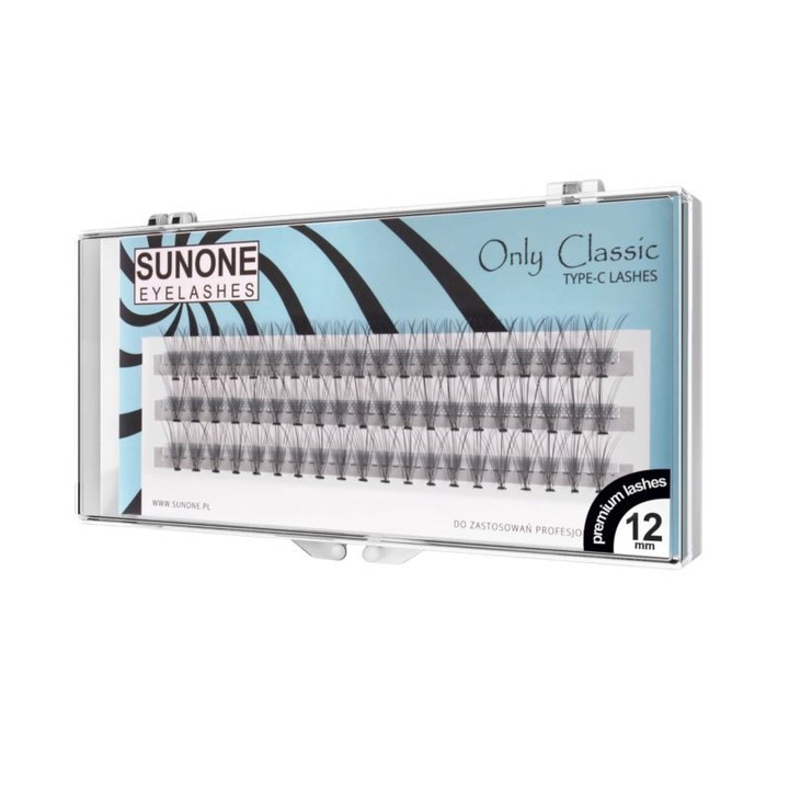 Gene false profil C smocuri, Sunone, 12 mm, 60 bucati, Negru