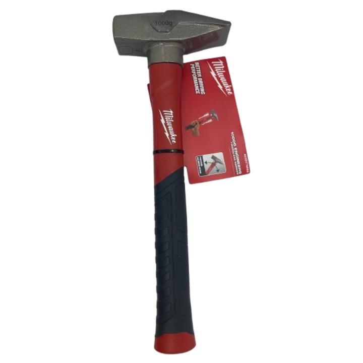 Ciocan lacatuserie cu coada din fibra de sticla, 1000 grame, Milwaukee