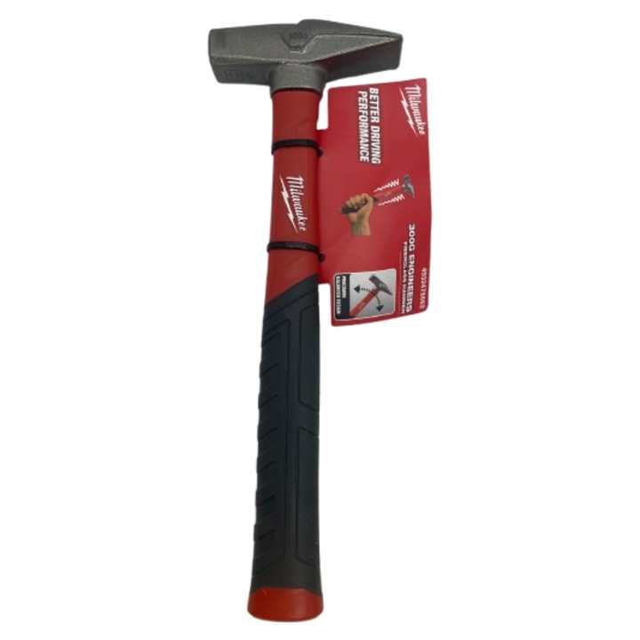 Ciocan lacatuserie cu coada din fibra de sticla, 300 grame, Milwaukee