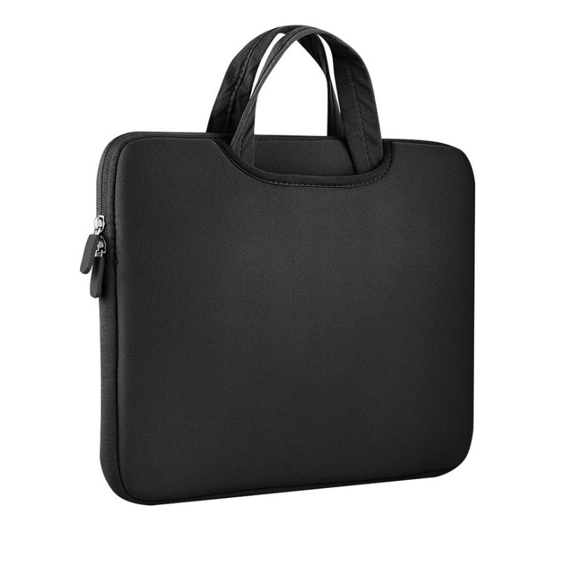 Geanta universala laptop 14 inch rezistenta la stropire din neopren, Negru