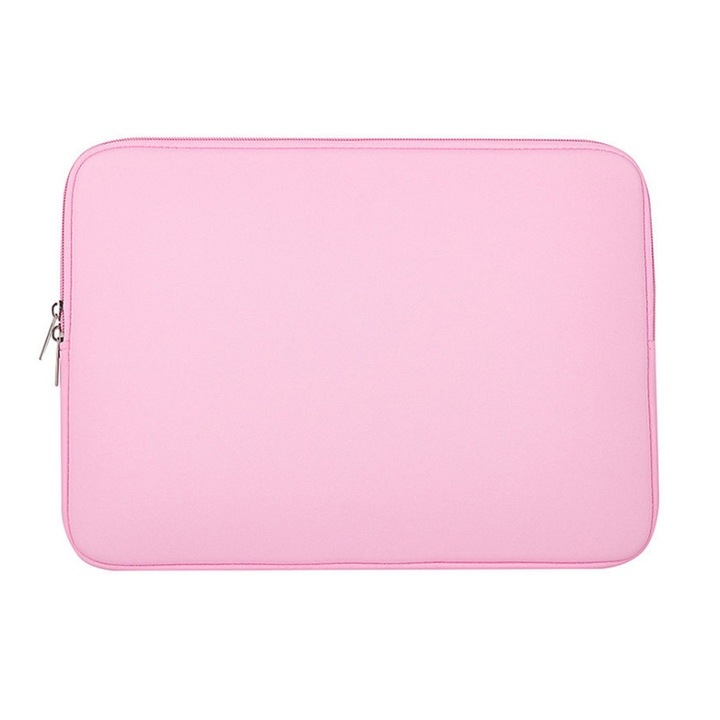 14 hüvelykes, fröccsenésálló neoprén laptop borítás, rózsaszín