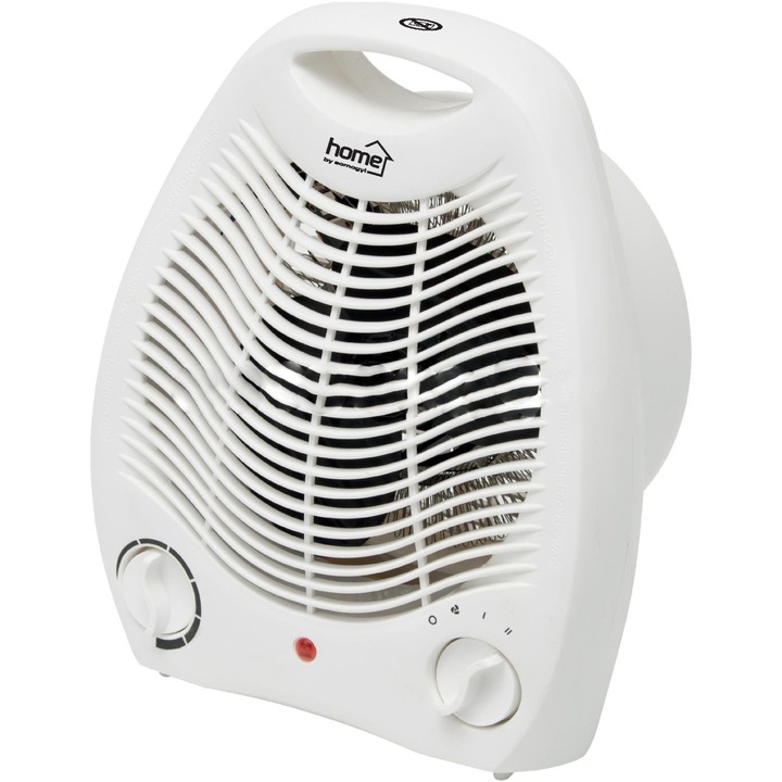 Електрически нагревател за въздух Home FK 1, 2000 W, 2 степени на мощност, регулируем термостат, функция вентилация, бял