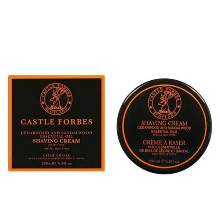 Crema de ras, Castle Forbes, Cedru/Lemn de santal, 200 ml