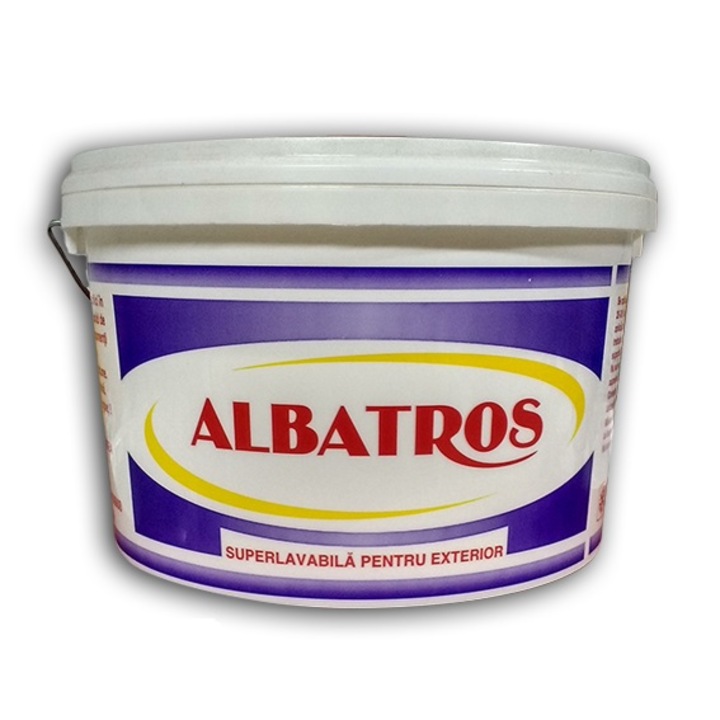 ALBATROS Kültéri festék, szupermosható, 4 L, UV- és időjárásálló szilikon adalékanyaggal, fehér