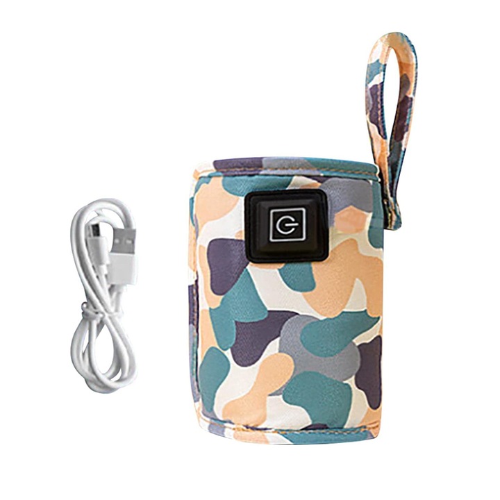 Husa incalzire biberon, 3 trepte, USB, Multicolor