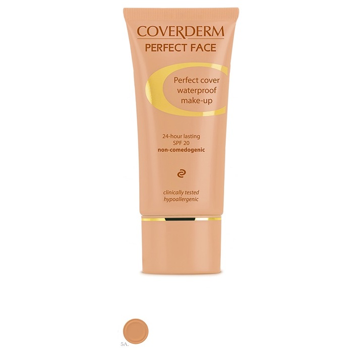 Fond de ten, Coverderm, Perfect Face, SPF 20, 5A, 30ml