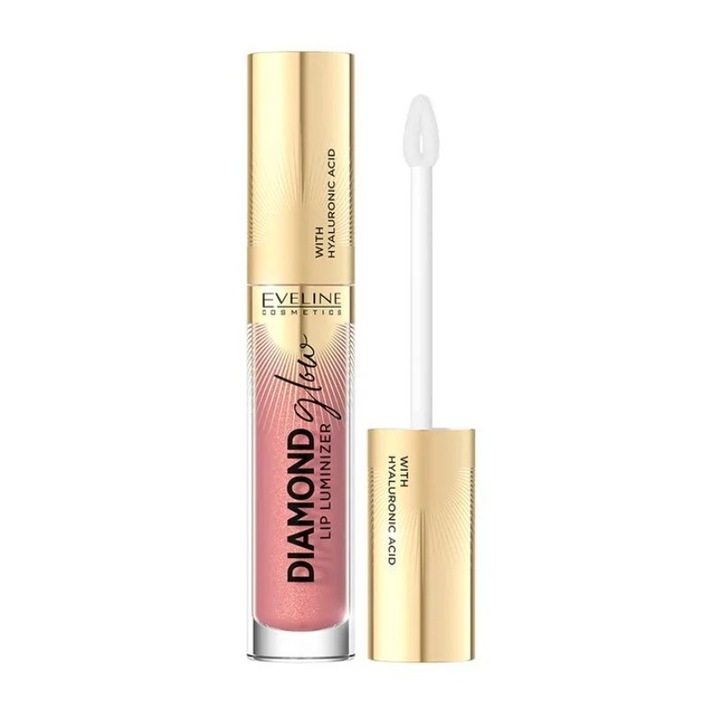 Eveline Diamond Glow Lip Luminizer lip gloss 04 Raspberry Sorbet 4,5 ml
