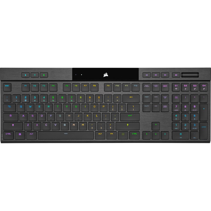 Tastatura mecanica Corsair K100 AIR, wireless, iluminare iluminare RGB, Switch-uri mecanice CHERRY MX Ultra Low Profile Tactile, Negru