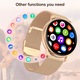 Ceas smartwatch, Kenoeestar™, Full Touch Display, Apelare Bluetooth, Notificari Apeluri/Sms/Social Media, Monitorizare activitati fizice, somn, ritm cardiac, pedometru, Auriu
