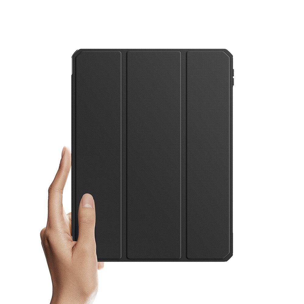 Husa de protectie Sigloo, pentru Apple iPad Air 11 (2024), Apple Air 5/4, 10.9'', 2020/2022, Suport Pen, TPU/Piele ecologica, Negru