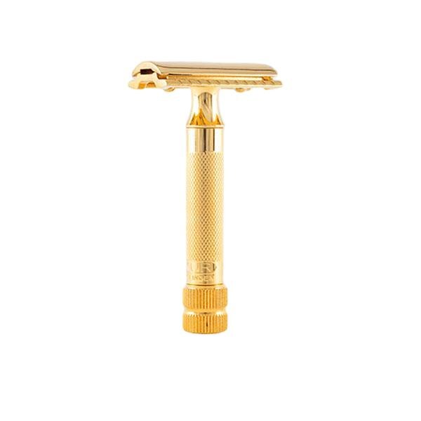 Aparat de ras clasic 34G, Merkur Solingen, Alama/Placat cu aur, Auriu ...