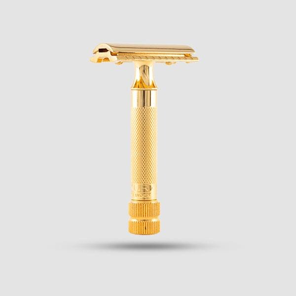 Aparat de ras clasic 34G, Merkur Solingen, Alama/Placat cu aur, Auriu ...