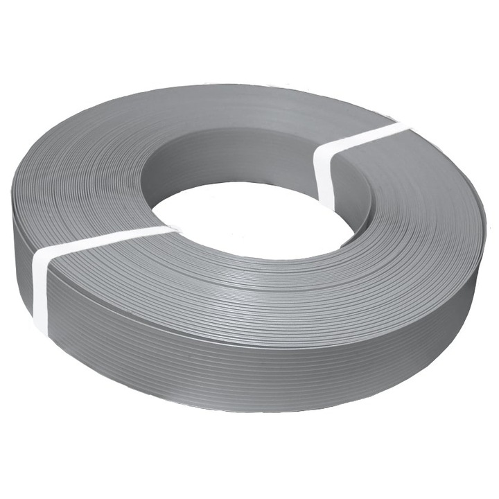 Лента за ограда, Thermoplast, 47,5 mm, 50 mb, Полипропилен, Сива