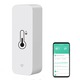 Senzor inteligent de temperatura si umiditate, Vaxiuja, Wifi, Compatibil cu Tuya/SmartLife/Alexa/Echo/Google Assistant, Alb