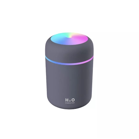Umidificator de Aer cu Difuzor Aromaterapie pentru Casa, Birou si Masina, 300ML, Gri