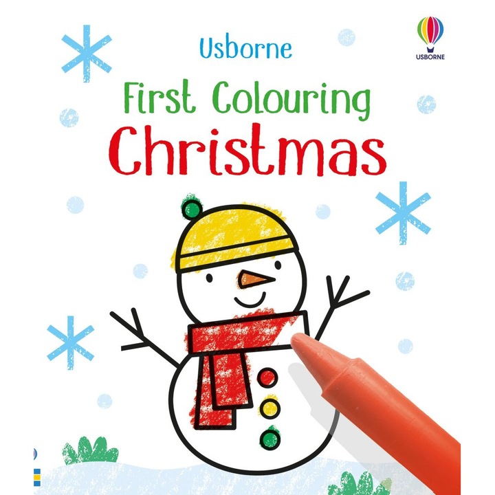 Книжка за оцветяване, First Coloring Christmas, Usborne