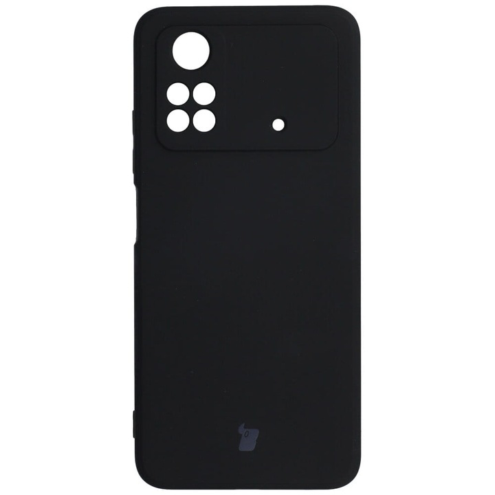 Калъф за телефон, Bizon, Силиконов, За Xiaomi Poco M4 Pro 4G, Черен