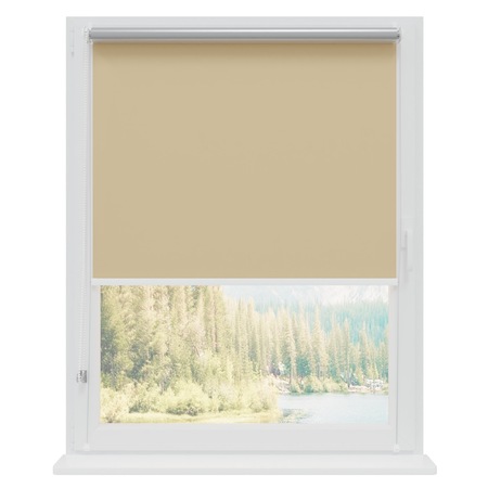 Jaluzea izolatie termica Blackout, Rena, Poliester, Functie MultiStop, 126x150 cm, Crem