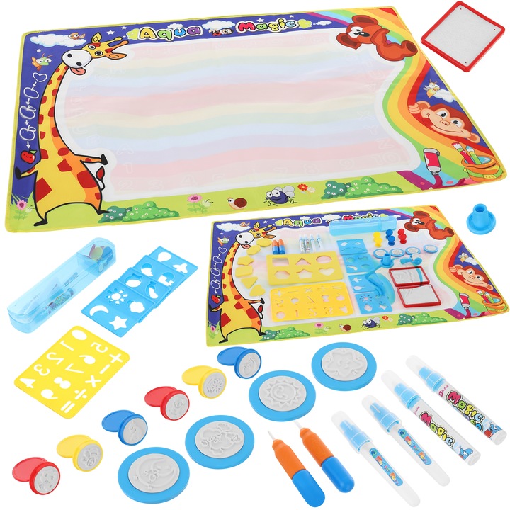 Set de covoras de scris cu apa XXL ideal pentru invatare 22 accesorii