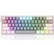 Клавиатура Gaming Redragon Fizz TKL K617 60%, Механична, RGB осветление, red switches, USB type-C, Бяло/Сиво