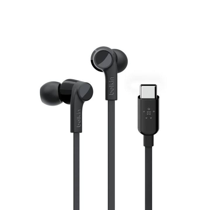 Belkin SoundForm USB-C Fejhallgató Fekete, Mikrofon/Fülhallgató