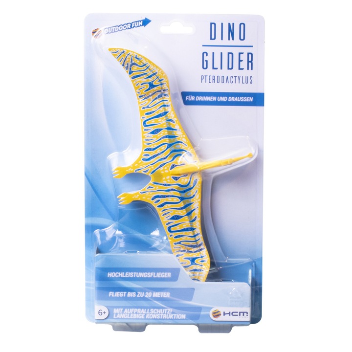 Planor dinozaur, Dino Glider, model Pterodactylus, 33 cm x 17 cm x 5 cm, + 6 ani