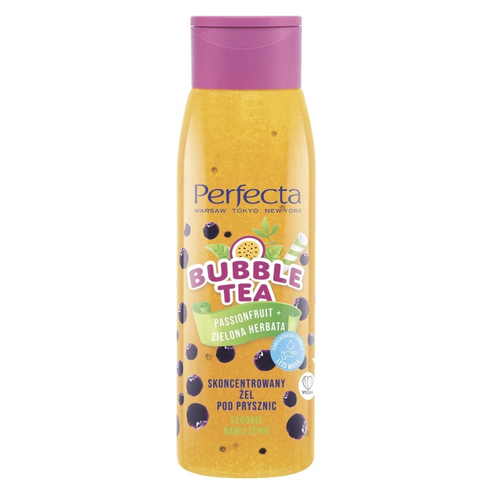 Хидратиращ душ гел, Dax, Perfecta Bubble Tea, Маракуя/Зелен чай, 400 ml