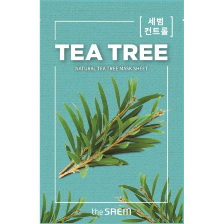 Masca pentru ten Natural Mask Sheet, Saem, Arbore de ceai, 21 ml