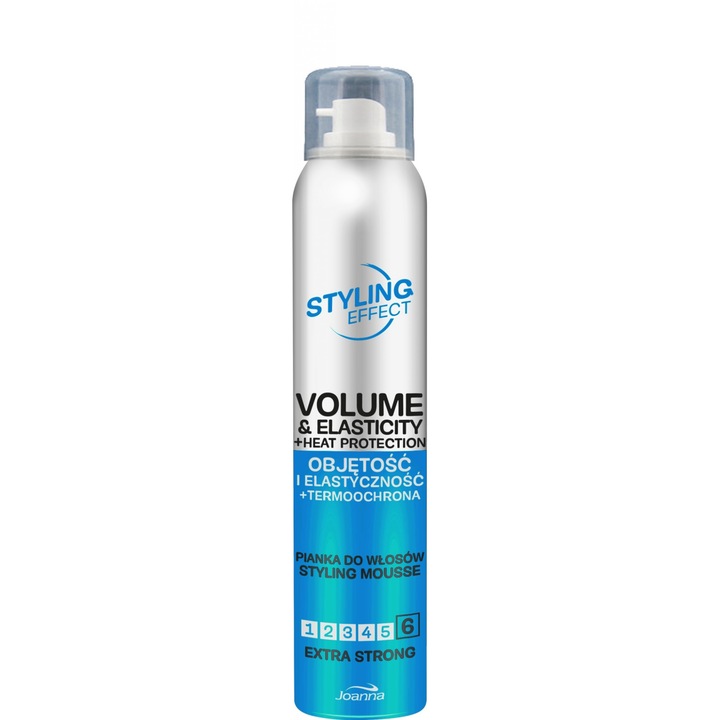 Spuma de par pentru volum/elasticitate, Joanna, Styling Effect, Extra strong, Termoprotectie, 150 ml