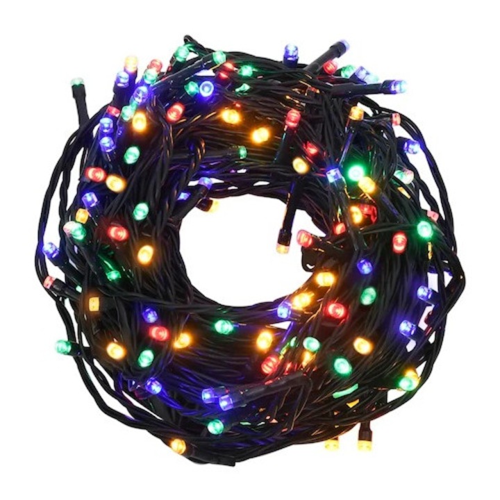 Instalatie de Craciun, liniara 16 metri, 200 led-uri, interior, multicolora