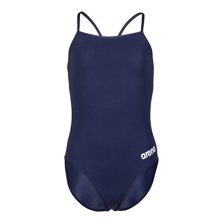Детски бански Arena Team Challenge Solid Swimsuit, тъмно син, 10-11