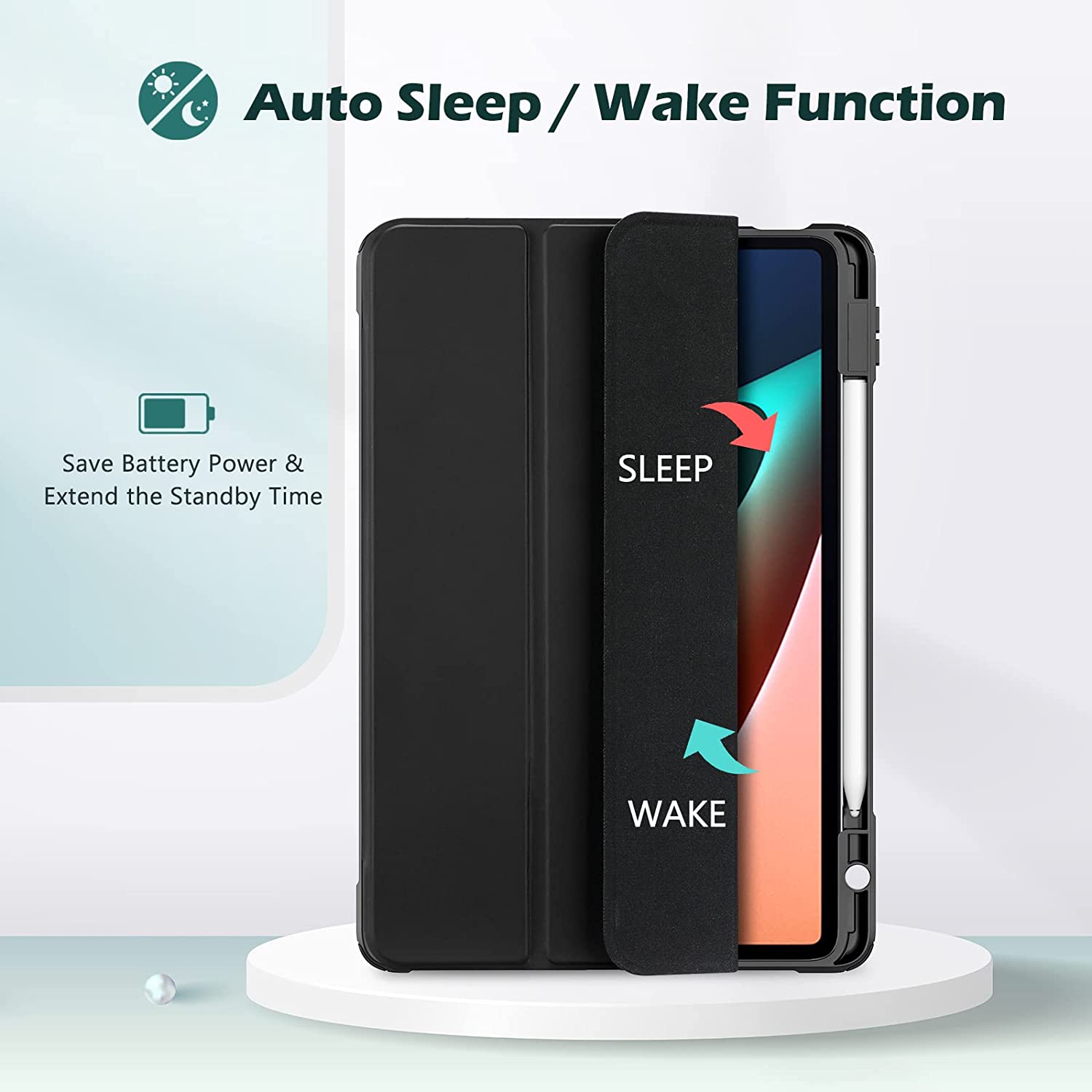 Husa Sigloo, pentru tableta Xiaomi Mi Pad 5, Mi Pad 5 Pro, Armored cu suport Smart Pen, Simple Black