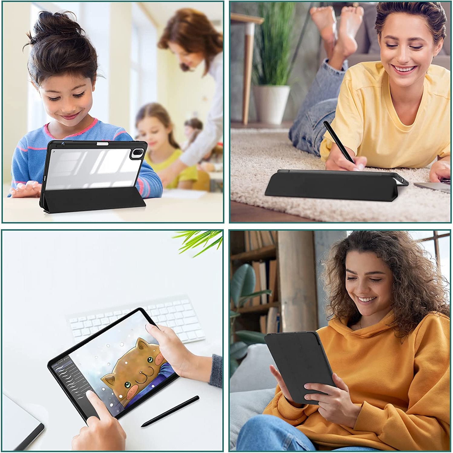 Husa Sigloo, pentru tableta Xiaomi Mi Pad 5, Mi Pad 5 Pro, Armored cu suport Smart Pen, Simple Black