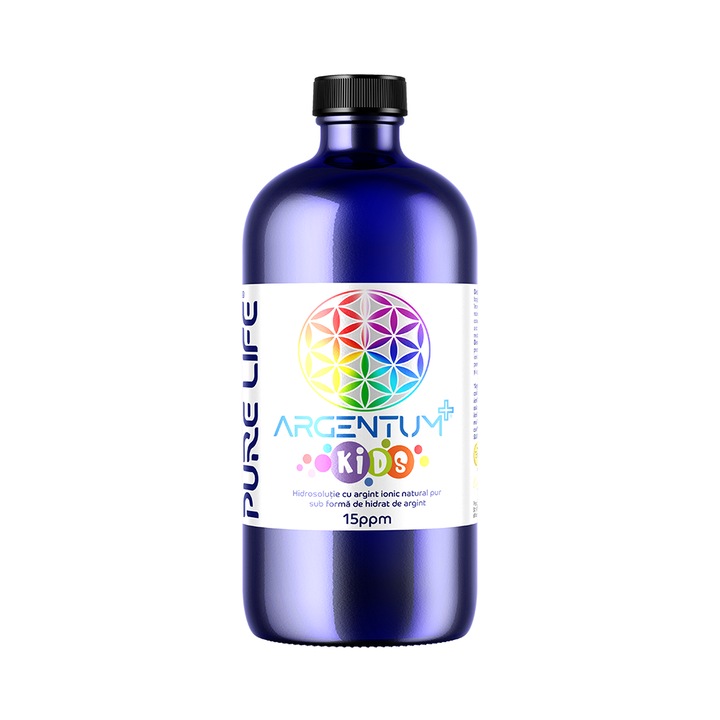 Argint natural ionic pentru copii ARGENTUM+® KIDS 15ppm 480ml